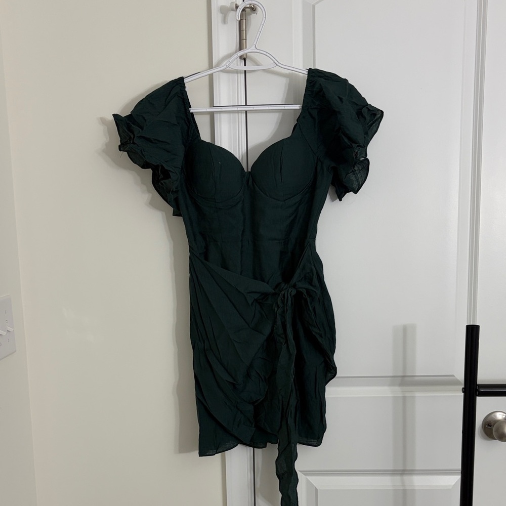 Selfie Leslie Dark Green Mini Dress